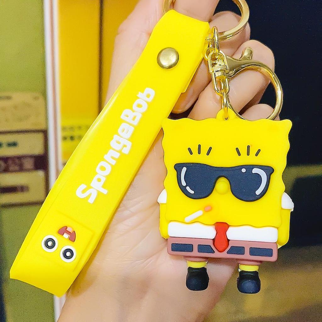 Niedlicher Spongebob & Patrick Star Schlüsselanhänger Anhänger - Kleines Rucksack-Accessoire oder Geschenk