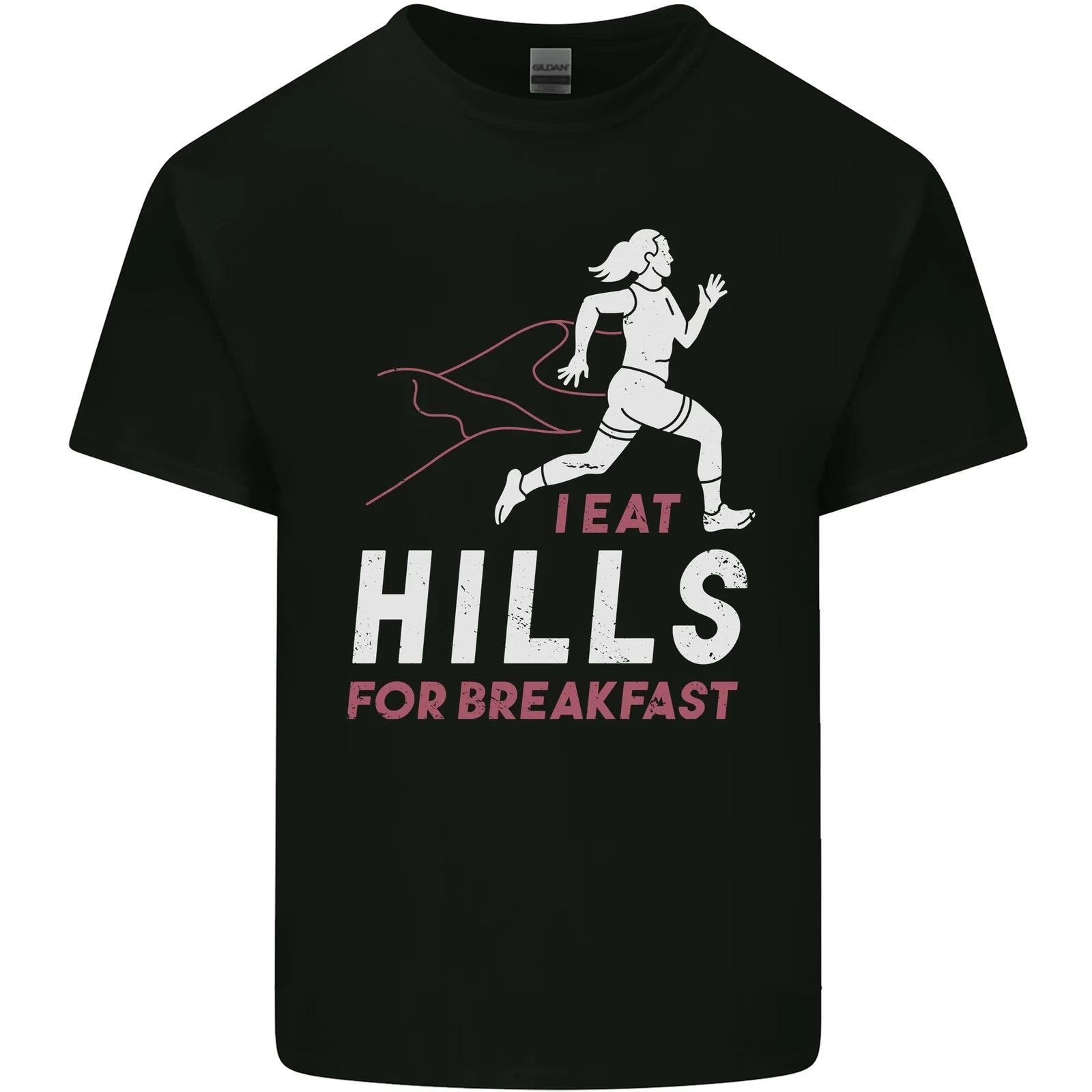

Hills Running Marathon Cross Country Runner Kids T-Shirt Childrens M