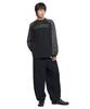 Nomaenyueol Duo Tone Raglan Long Sleeve Tee - Black