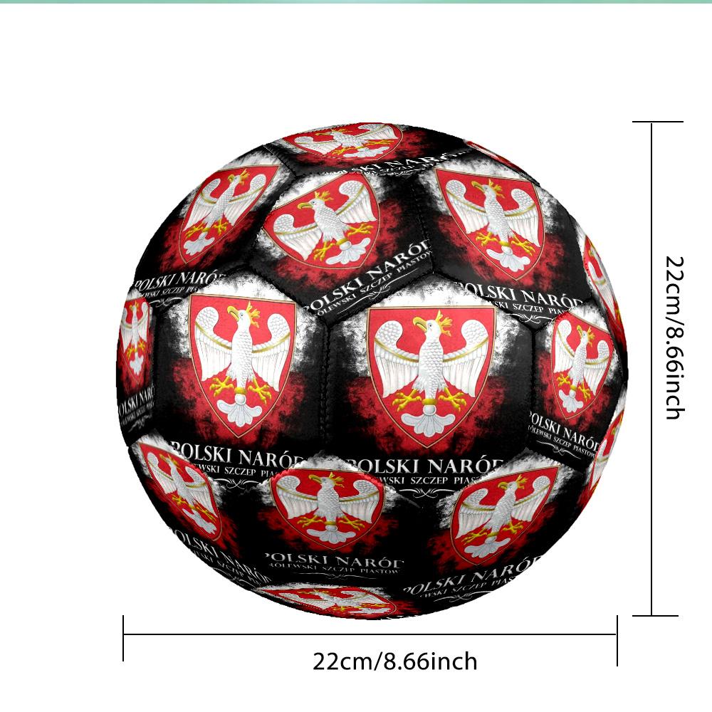 Eagle Of Poland: Symbolic Strength Soccer Ball Size 5 Soccer Ball, Machine-stitched, Durable, Suitable for Training and Matches Fan Gift