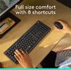 Logitech MK295 Enterprise Light Sound Keyboard and Mouse Set Wireless Bluetooth Office Set Full Size with Wireless 2.4G Receiver