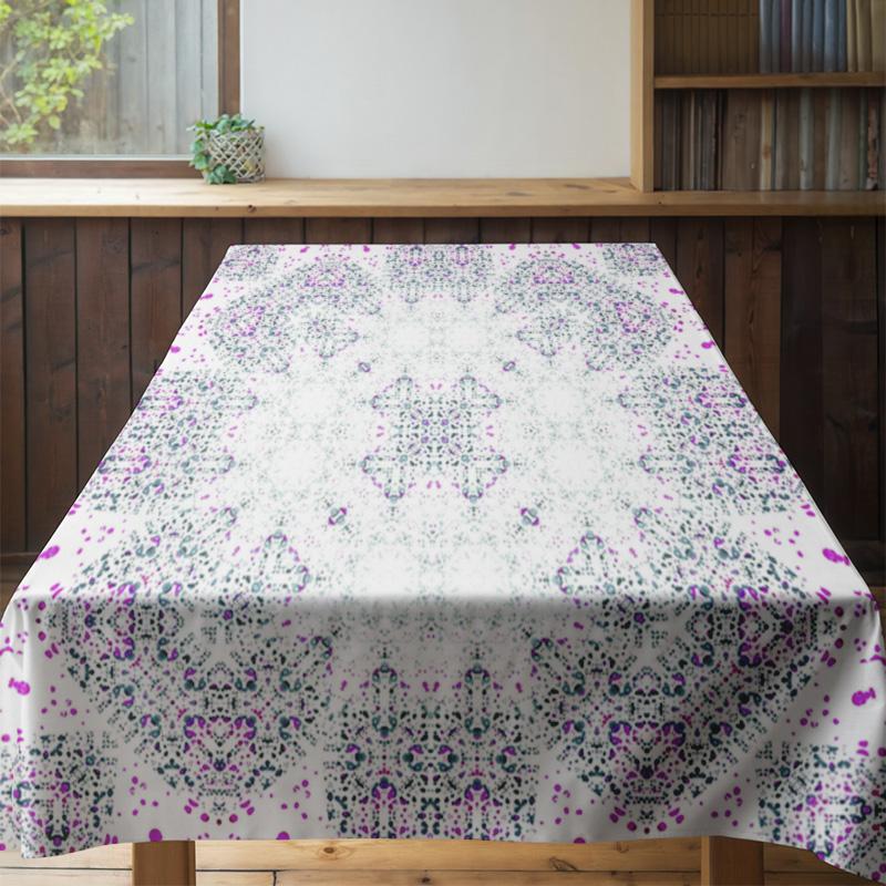 Modern Floral Tablecloth Set: Premium Printed Table Cloths For Dining Rooms In 5 Different Sizes Decorative Flower Design Placem