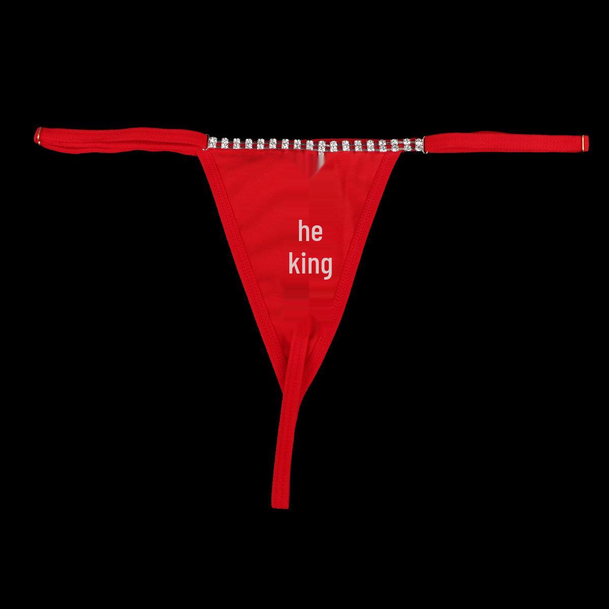 

Роскошные красные трусики со стразами - Сексуальное клубное белье стринг с украшением в виде цепочки для тела серебряный