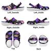 White EVA Clogs with Glow Butterfly Print, Lightweight Slip On Garden Shoes, Breathable Beach Sandals, Indoor Outdoor Slippers for Men Women