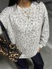 2026 Autumn and Winter New European and American Women's Clothing Leopard Print Crew Neck Printing Loose Sweatshirt Sweater