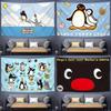 PPingu Pinguin Wandteppich Anpassbare Wandteppiche Verschiedener Stile Wandbehänge Promi-Fotodruck Wandbehänge