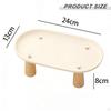 Cat Bowl Holder, Elevated Feeding Stand, Food with Wooden Legs, Easy to Clean, Non-slip, for