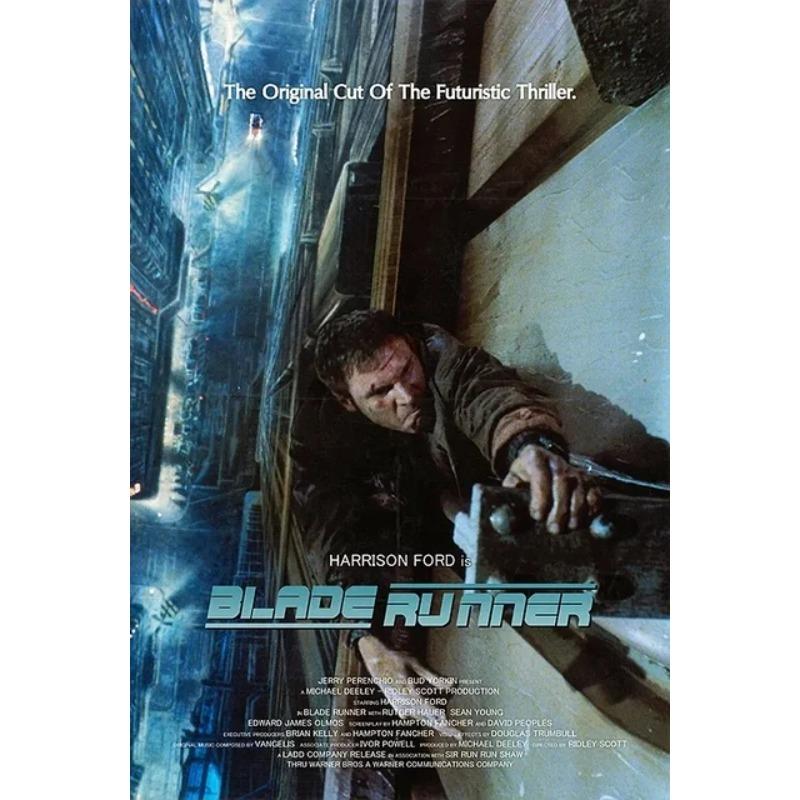 Filme Retrô Blade Runner(1982) Pôster de Filme Clássico de Ficção Científica Pintura em Tela Arte de Parede Fotos Vintage Decoração de Casa Clube Cinema Presente