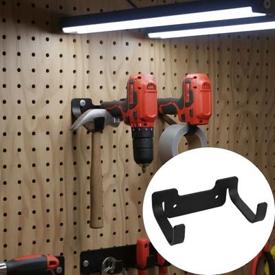 Heavy Duty Wall Mount Hanger Metal Wall Bracket Space Saving Garage Organizer Utility Hanger Wall Mount Chainsaw Holder Garage