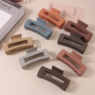 10.5CM Solide Haarklammer Elegante Haarnadeln Haarspange Krabben Haarspangen Für Frauen Mädchen Koreanischer Quadratischer Kopfschmuck Einfache Haaraccessoires