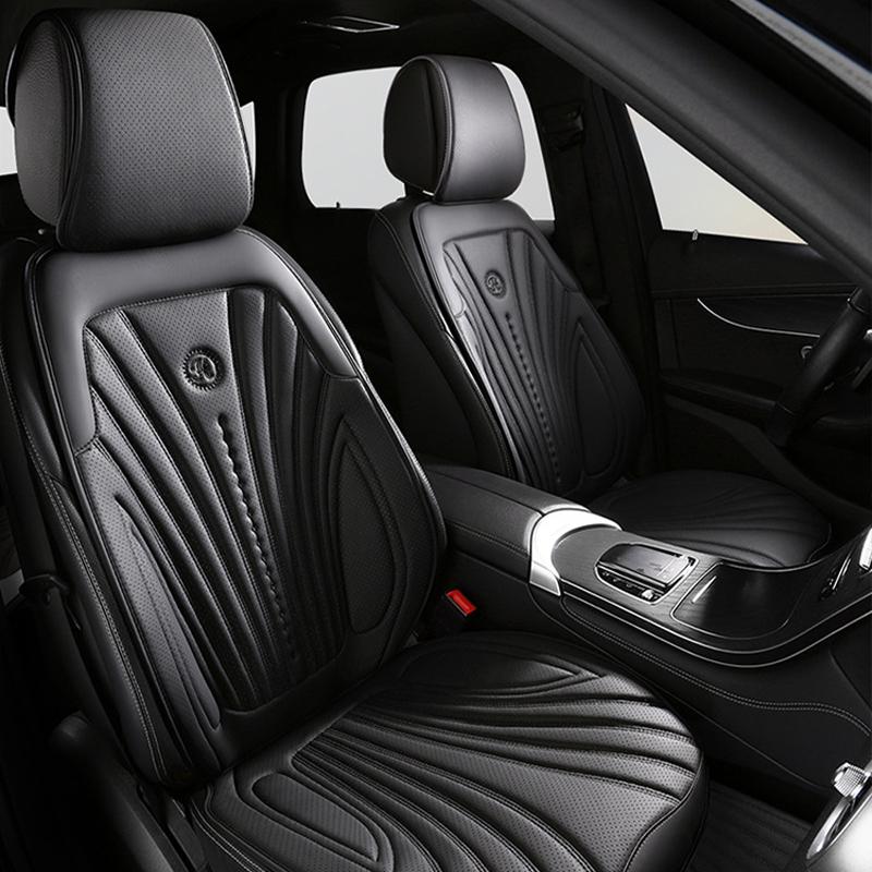 2024New Luxury Car Seat Cover Pu Leather Breathable Auto Front Seat Cover Anti-dirty Wear-resistant Cushion Car Interior Protect