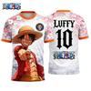 2026 Summer One Piece Luffy Retro Cosplay T-shirt Men's Oversized 3D