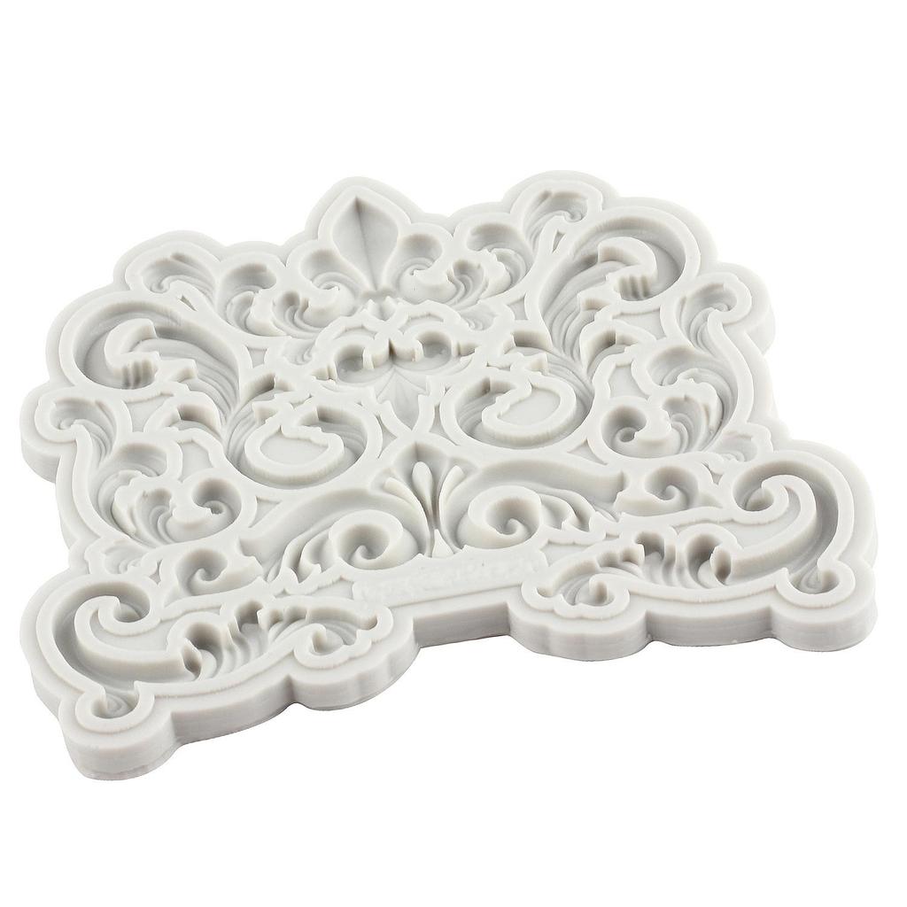 Baroque Silicone Mold Curlicues Scroll Lace Fondant Molds Cake Decorating Tools Cupcake Topper Candy Sugar Craft Gum Paste Polymer Clay