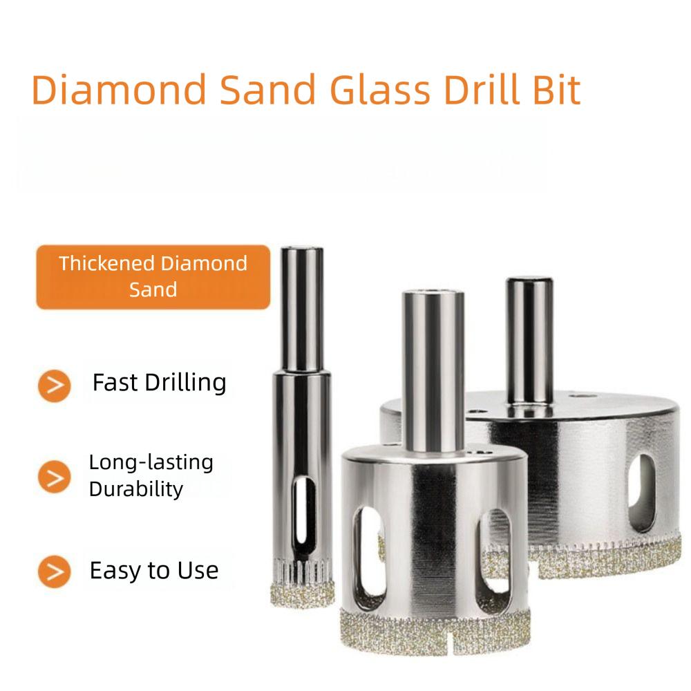 Large Size Glass Punch Electroplated Bit Hard Steel Tile Wall Punch Stainless Steel Integrated Steel Punch Drill Bits