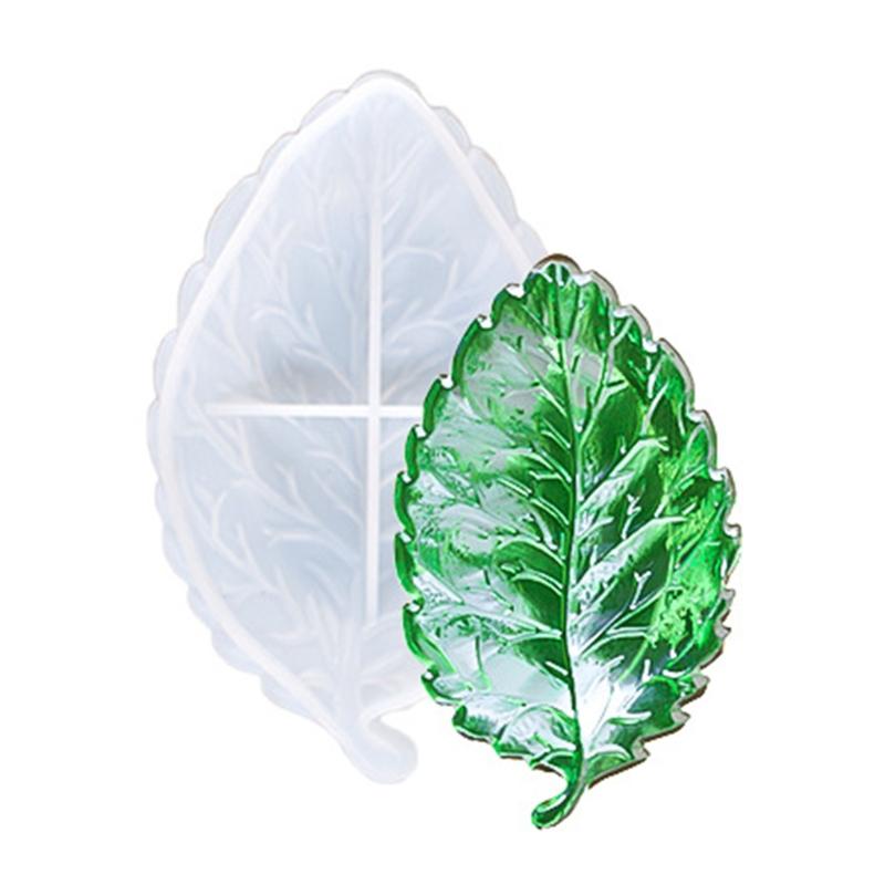 Tray Coaster Resin Mold Serving Board Mold Leaf Shaped Fruit Tray DIY Mold Tea Tray Organizer Box Dish Silicone Mold