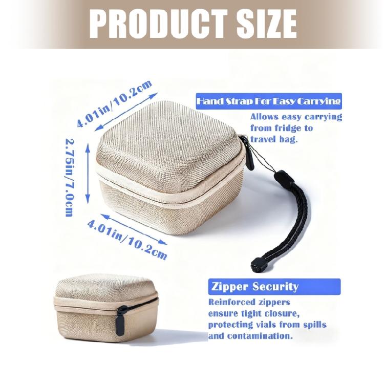 Shockproof Travel Supply Case Stores 9 Cooling Vials Securely Leakproof Refrigerator Organizers for Vials Storage