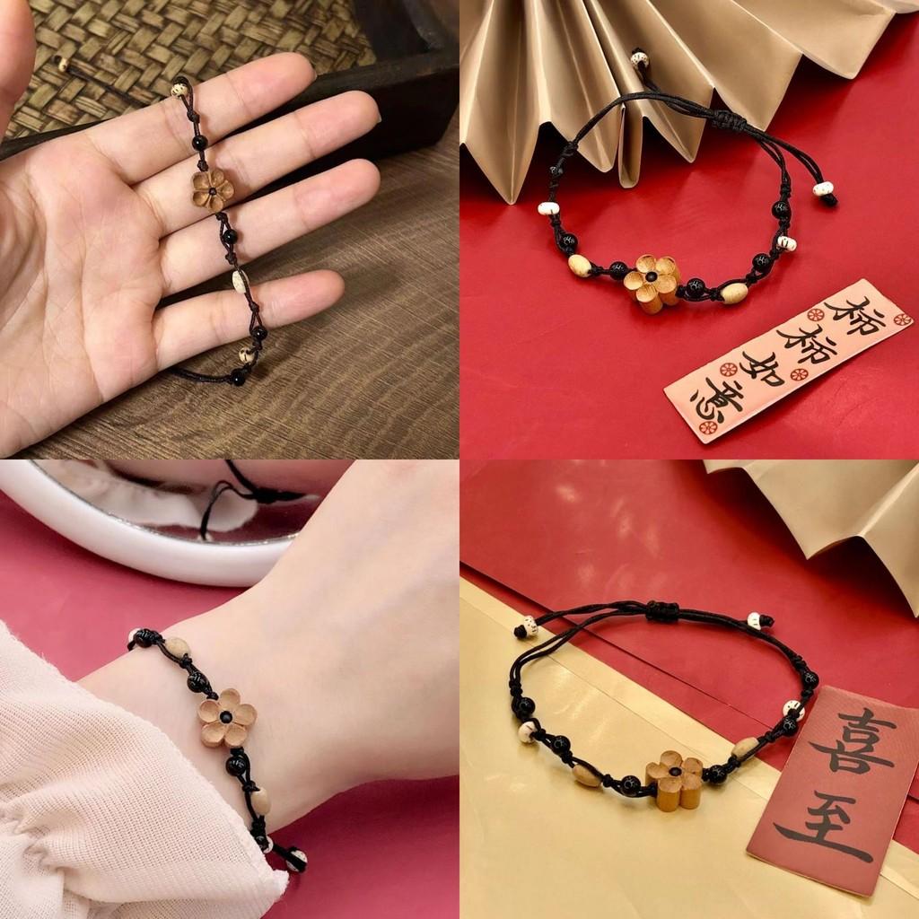 Chic Blossom Peach Adjustable Bracelet For Women Featuring Delicate Design Floral