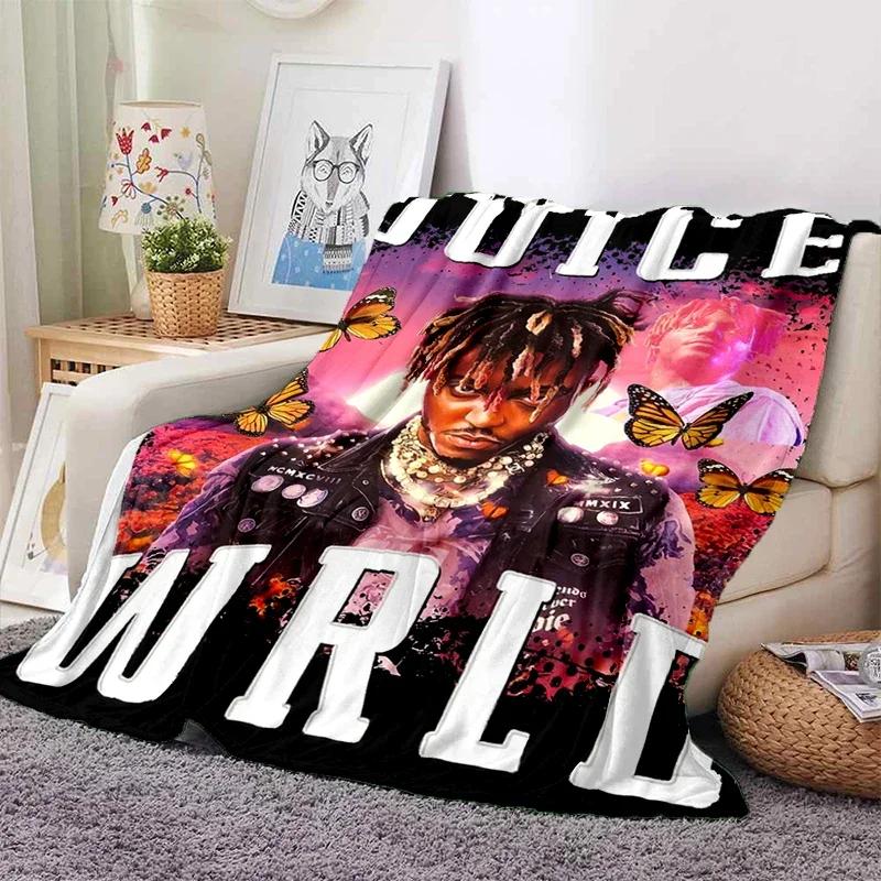 HD Juice WRLD D Legende Rapper Star Weiche Plüschdecke Flanell-Überwurf für Wohnzimmer Schlafzimmer Picknick Bett Sofa Abdeckung