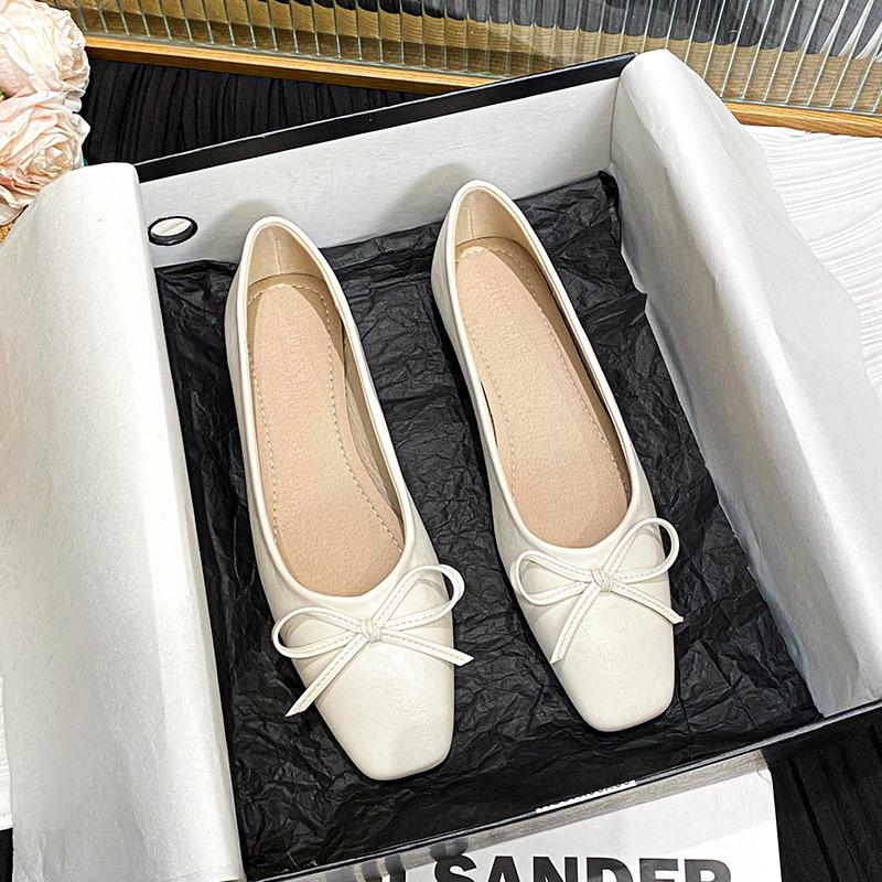 Silberne Schleife Ballerinas: 2025 Mary Jane Stil Damen Schuhe