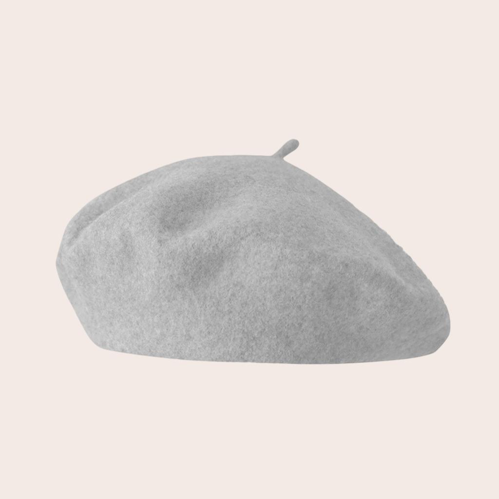 Autumn and Winter High-end Wear Classic Wool Beret Women's Universal Retro Literary Solid Color Simple Wool Beret