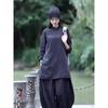2026 Spring/Summer Retro Frog Button Cotton Linen Mid-Length Zen Tea Ceremony Top