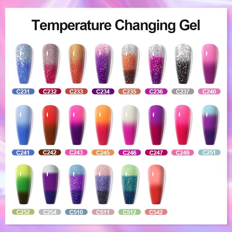 Temperature Change Nail Polish Glue Solid Color Nail Polish Gradual Change Nail Polish Glue Phototherapy Glue Nail Salon Special