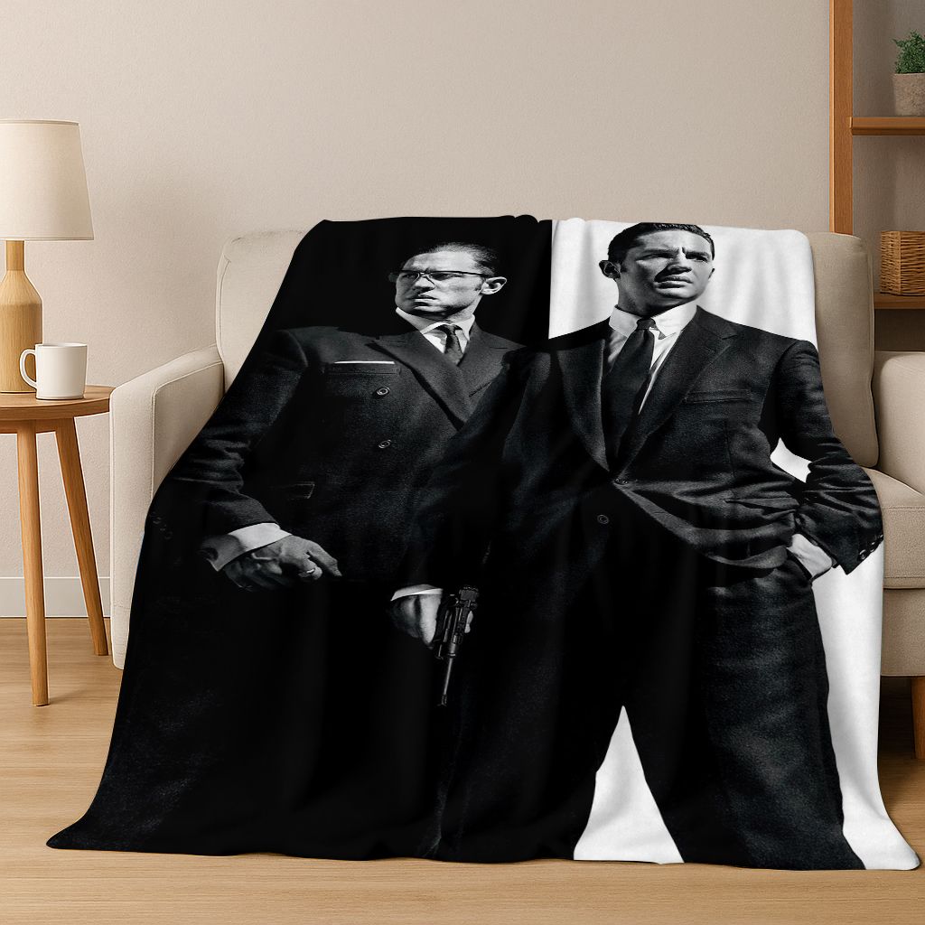 3D Tom Hardy Art Actor Star Flannel Blanket,Cozy Soft Throw Blanket for Home Bedroom Bed Sofa Picnic Office Cover Kids Gift