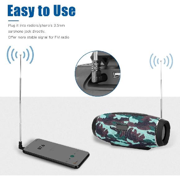 ENUODA 3.5mm FM Radio Antenna 4 Sections Telescoping Antenna 8.2cm/24.5cm,for Mobile Cell Phone,Teenage Engineering OP-1 and Other Electronics