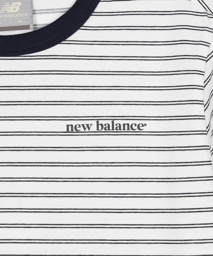 Nyuballanseu Nbneg3W422 / Women Essential Basic Striped Short Sleeve T-Shirt (Navy)