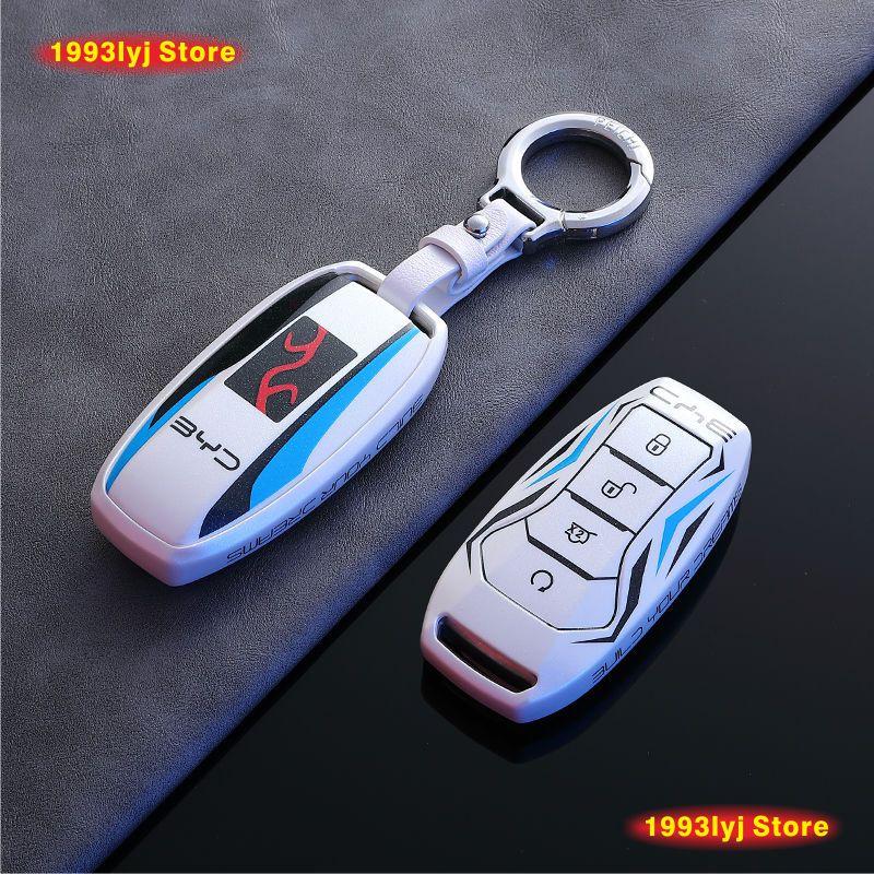 Schlüsseltasche Abdeckung für BYD Song Plus Atto 3 Han EV Tang DM Qin Seal Dolphin Schutzhülle Schlüsselanhänger Halter Auto Zubehör