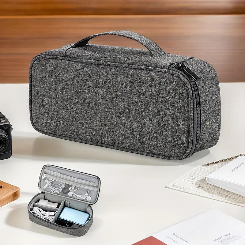 1pc Travel Portable Charging Cable Organizer Bag, Suitable for Chargers, Data Cables, and External Hard Drives Tote Bag