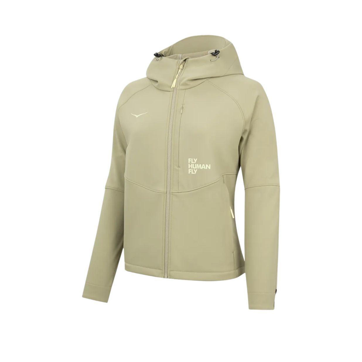 

Hoka One One Softshell Warm Windproof Hooded Zipper Fleece Long Sleeve Jacket Women Jacket 1176950-GRSS XL