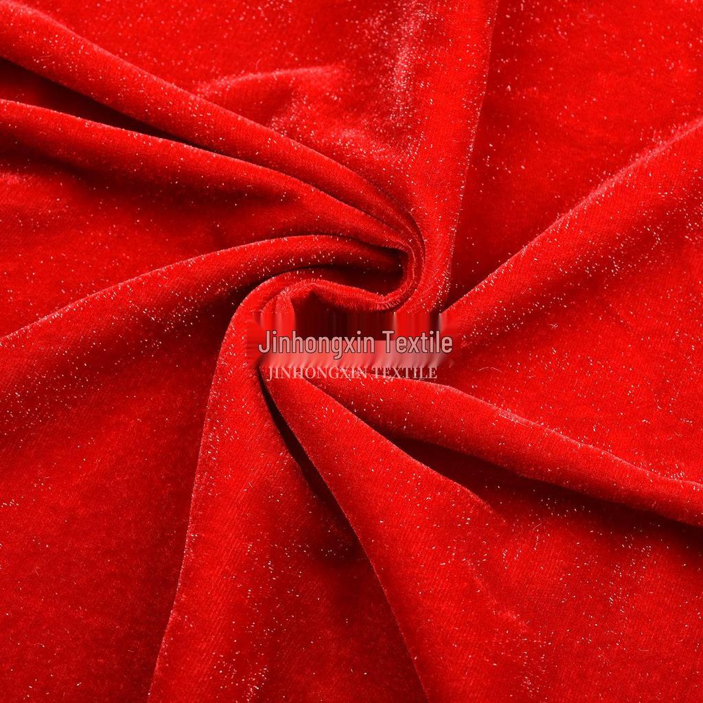 Starry Sky Velvet: Sparkling Silver Woven, Dreamlike Non-Pilling Korean Fabric