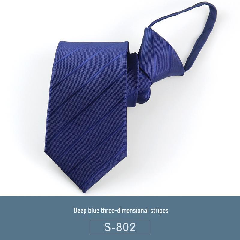 

Custom 8cm Men s Business No-Knot Zipper Tie with OEM Logo Print