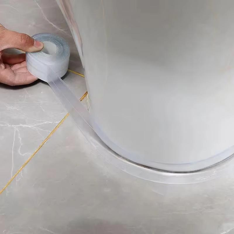 Transparent Acrylic Single-fold Kitchen And Bathroom Waterproof Mildew Stickers Sink Beautiful Stickers(3.2m*3.8cm)