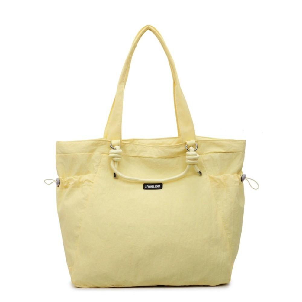 

Нейлоновая сумка через плечо большой вместимости однотонная сумка для поездок на работу простая женская сумка-тоут женская жёлтый