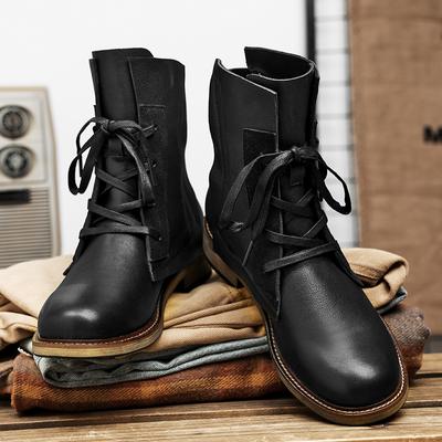 Fashion 2024 Genuine Leather Fashion for Men Motorcycle Boots High Quality New Male Comfortable High Top Shoe All-match Luxe Men's Boots