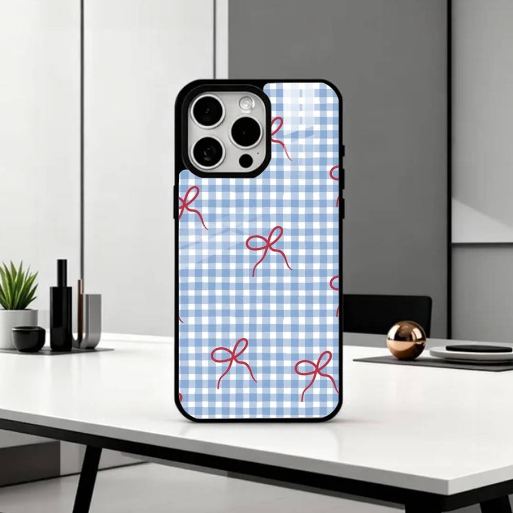 Cute Bowknot Print    Phone Case For iPhone17,16,15,14,13,12,11 Plus,Pro Max Magnetic For Magsafe Wireless Charging