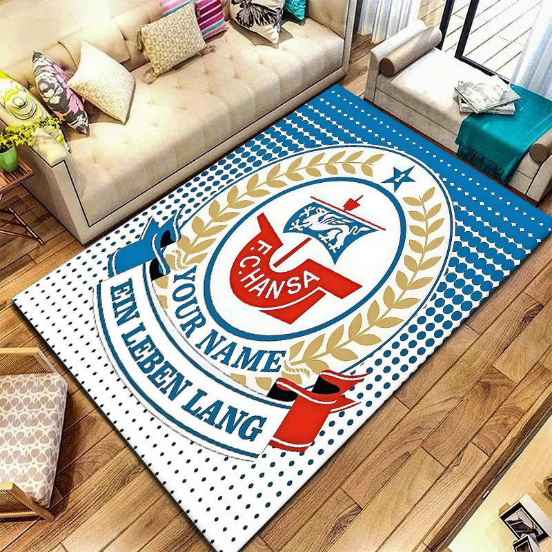 Fc Hansa Rostock Custom Name Carpet Rug For Living Room Bedroom Home Sofa Decoration Kids Play Nonslip Floor Mat
