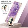 For Xiaomi Redmi Note 13 4G TPU Case with IMD Marble Pattern Electroplated Back Cover