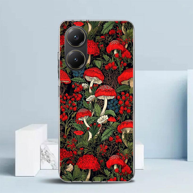 Colorful Mushroom Soft Cover for Xiaomi Poco F7 Ultra X7 X6 X5 Pro M7 Phone Case Redmi 15 15C 13 13C 12 12C 10 10C Print Shell P