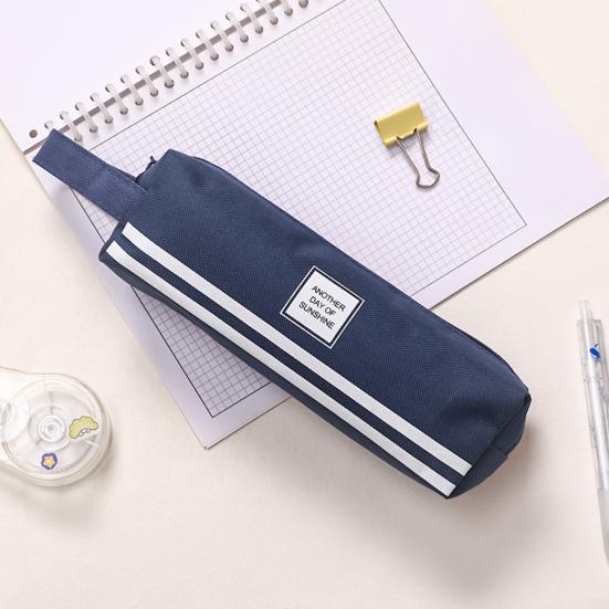 Tragbare Leinwand-Federtasche mit Griff Große Kapazität Schreibwarentasche Schüler-Stifte-Organizer für Stifte Marker Lineale Schulanfangsgeschenke
