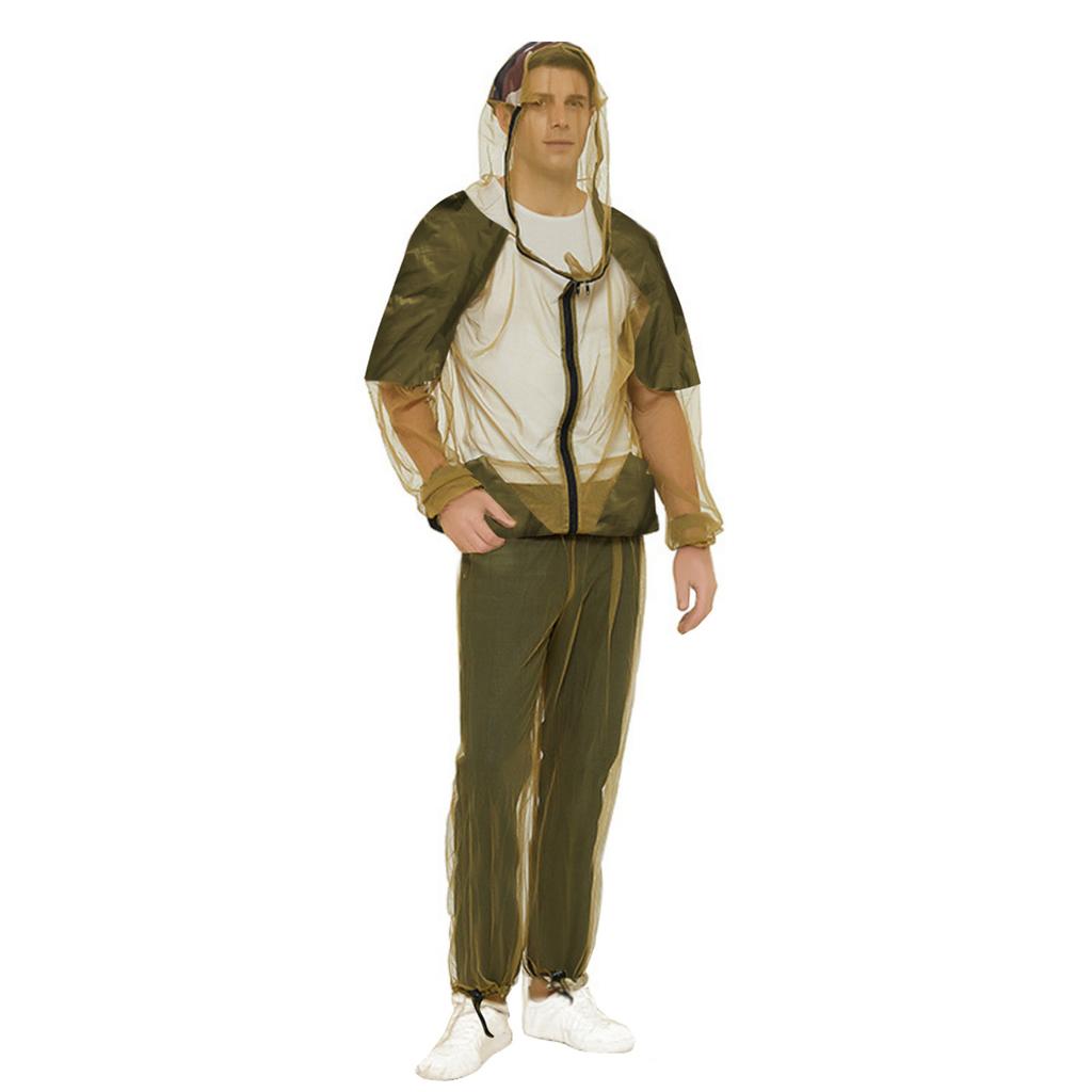 Fishing Clothes for Men High Density Mesh Protection Suit for Hiking and Fishing Long Sleeve Fishing Shirts and Pants S