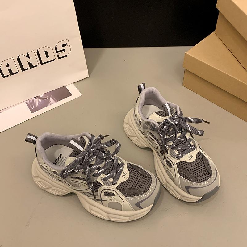 2025 Spring Breathable Dad Shoes Women's Platform New Light and Comfortable Fashion Versatile Explosion Casual Sports Shoes Women