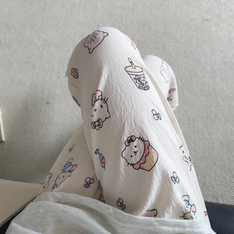 Women s Summer Cloud Cotton Pajama Pants - Lightweight, Loose, Versatile for Home & Outdoors M-L