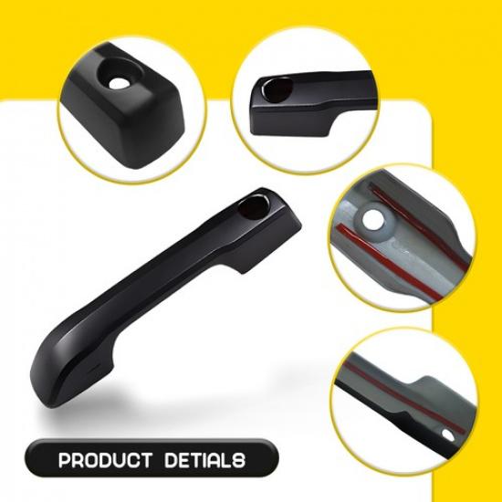 4pcs Matte Black Car Exterior Door Handle Cover Trim For Toyota Tundra -2024