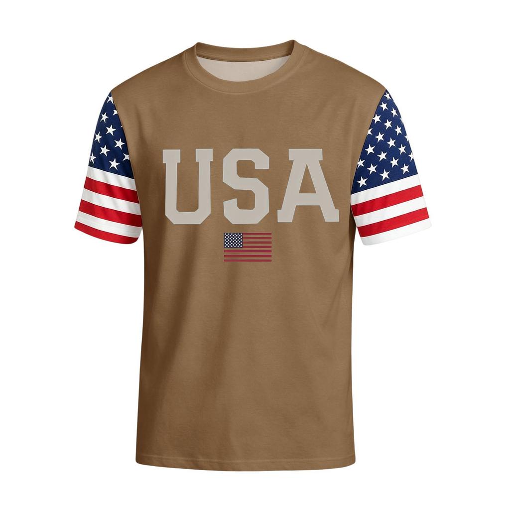 Camiseta casual para hombre con cuello redondo, ligera, transpirable y de manga corta