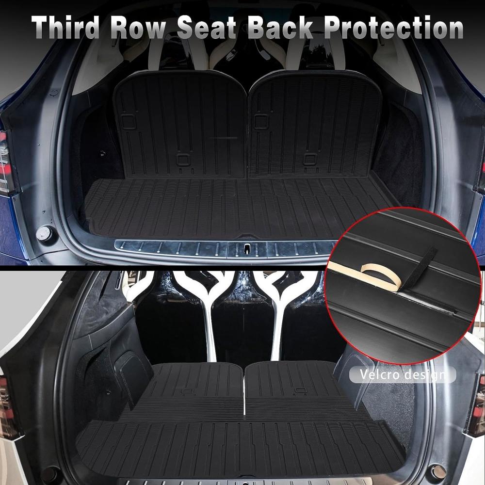 For Model X Frunk Trunk Mats 2016-2020 2025 2025 2025 2025 6/7 Seater Front Cargo Liner 3D All Weather Rear Cargo Liner