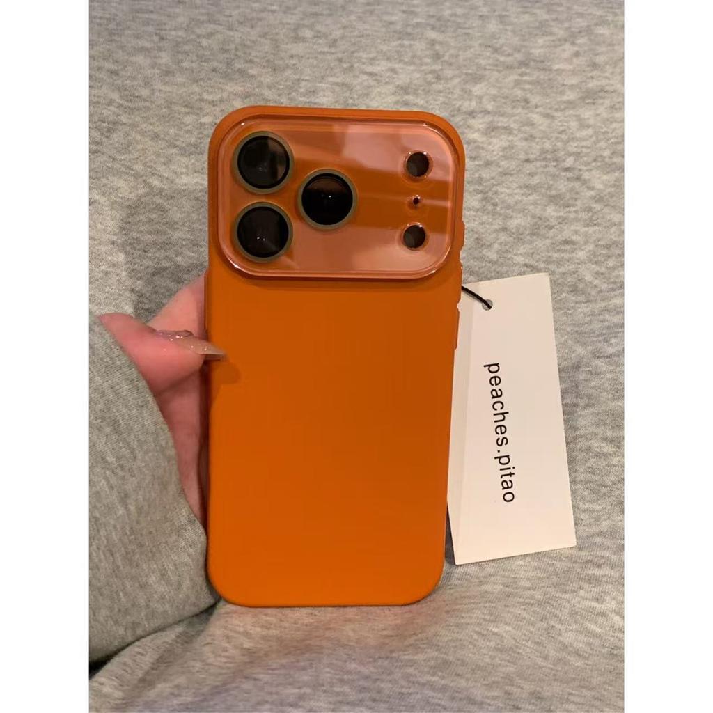 INS Niche Simple Lens Film Skin Feel Matte Suitable for 17promax/16/15/1413 Anti-drop Mobile Phone Case