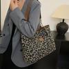Nowe modne torby płócienne na zakupy i podróże Nowe popularne torebki damskie Duża pojemność Torby na ramię z motywem lamparta
